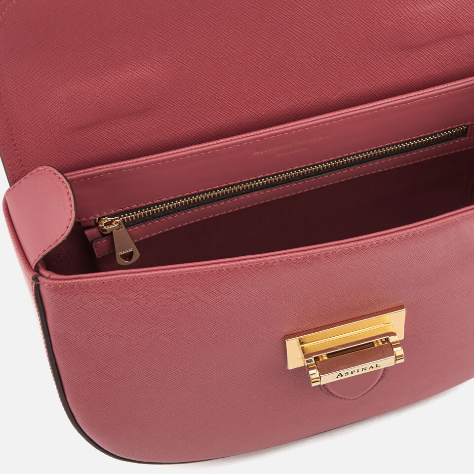 Aspinal of London Women's Letterbox Saddle Bag - Blusher