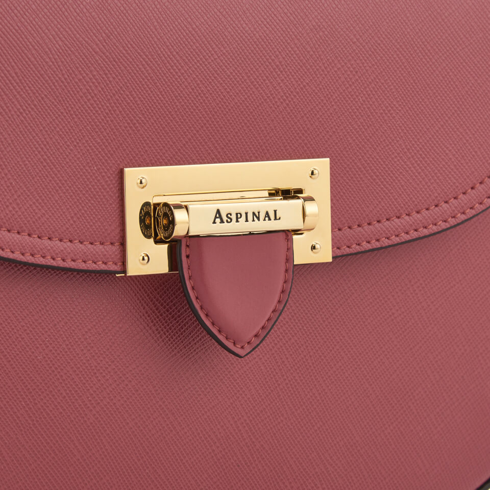 Aspinal of London Women's Letterbox Saddle Bag - Blusher