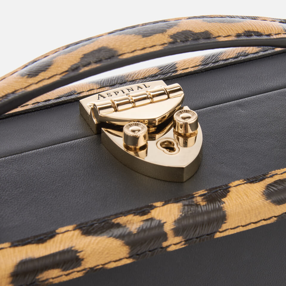 Aspinal of London Women's Mini Trunk Clutch Bag - Leopard/Black