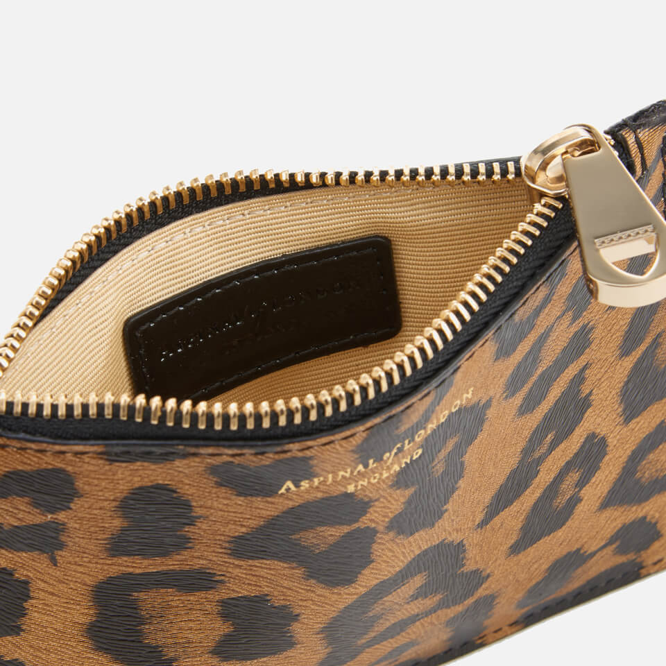 Aspinal of London Women's Essential Small Pouch Bag - Leopard/Black