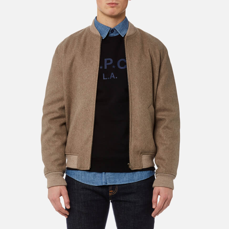 A.P.C. Men s Blouson Gaston Jacket Beige Chine Coggles