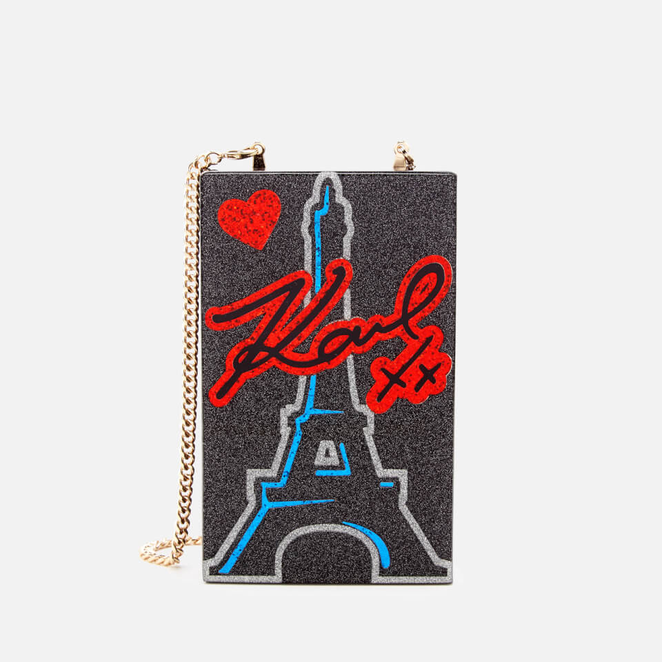 Karl Lagerfeld Women's Love From Paris Minaudiere Bag - Black