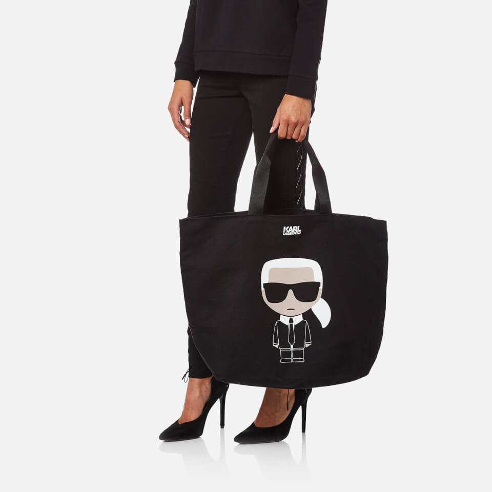 Karl Lagerfeld Women's K/Ikonik Canvas Bag - Black