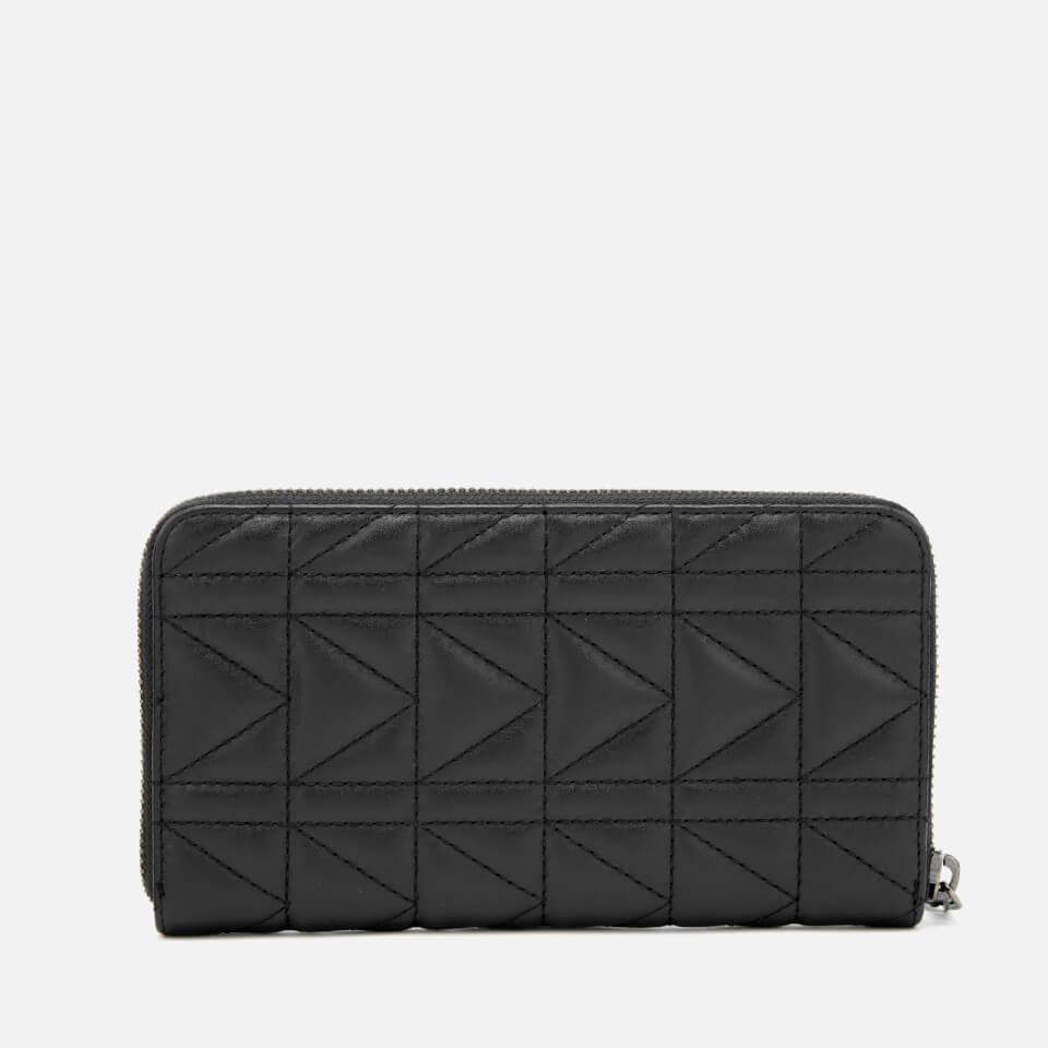 Karl Lagerfeld Women's K/Kuilted Zip Wallet Core - Black
