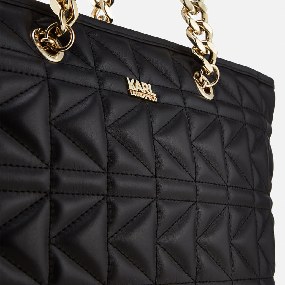 Karl Lagerfeld Women's K/Kuilted Shopper Bag Core - Black/Gold