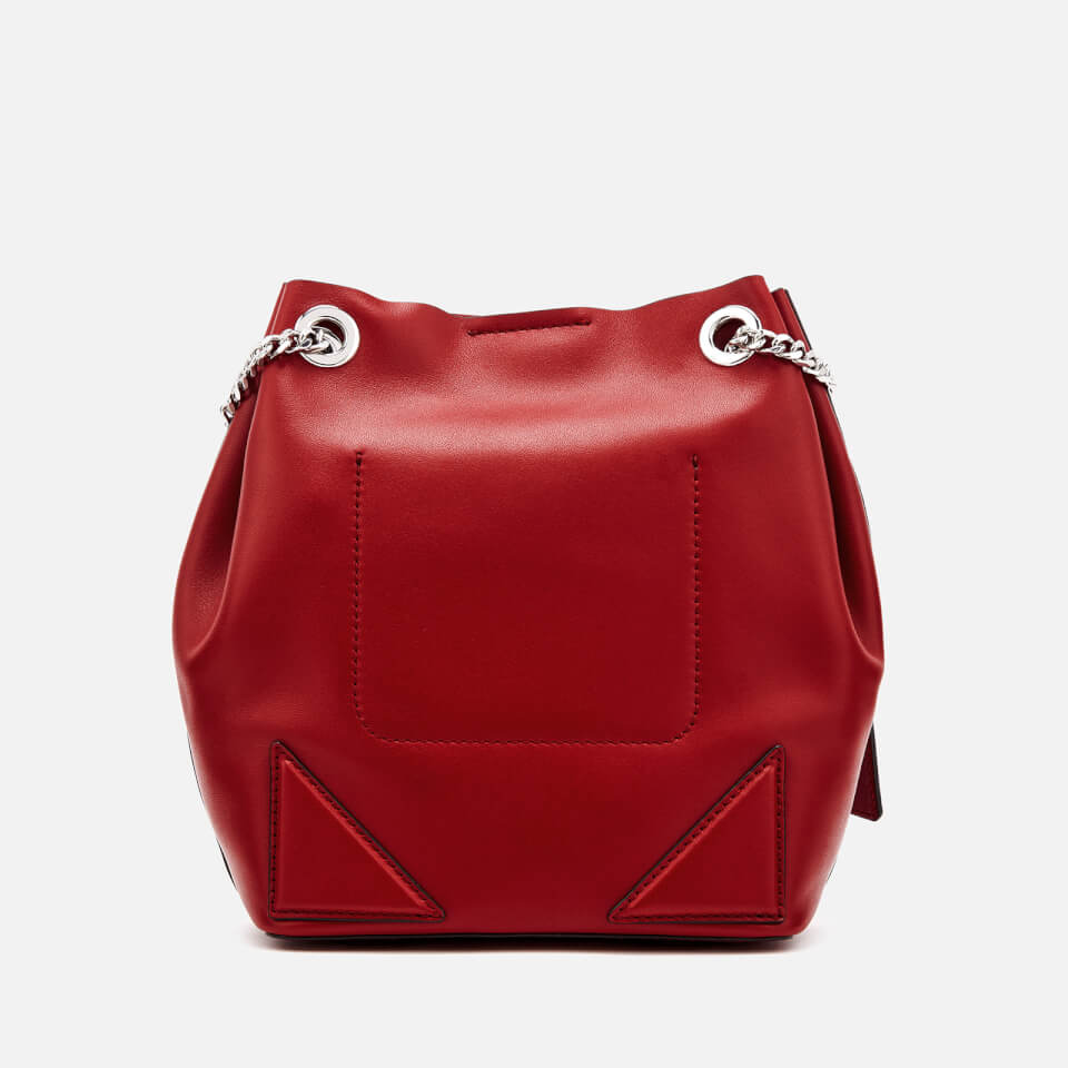 Karl Lagerfeld Women's K/Slouchy Small Drawstring Bag - Dark Pomegranate
