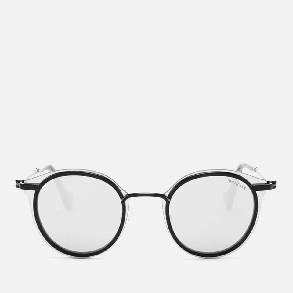 Moncler Men's Oval Sunglasses - Matte Black/Smoke Mirror