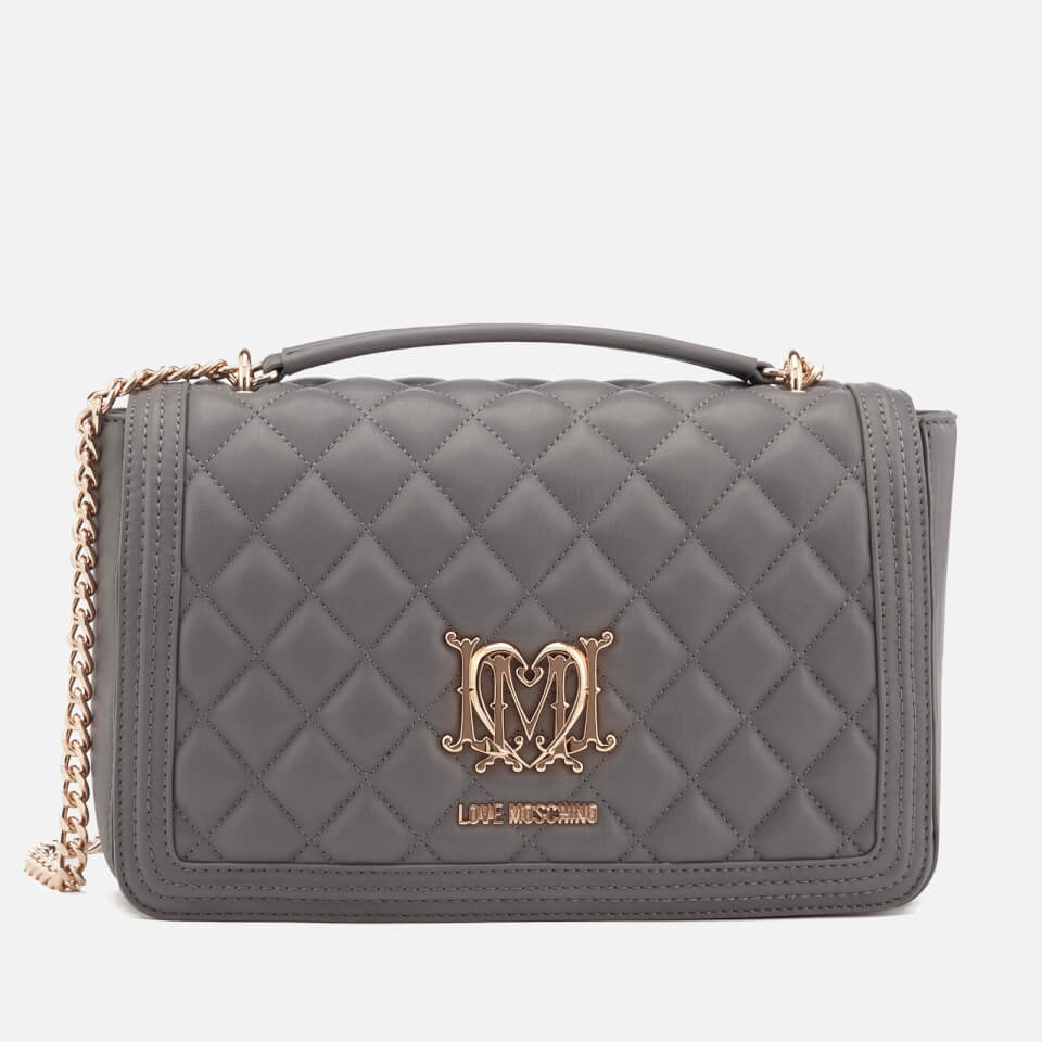Love Moschino Women's Quilted Shoulder Bag - Grey