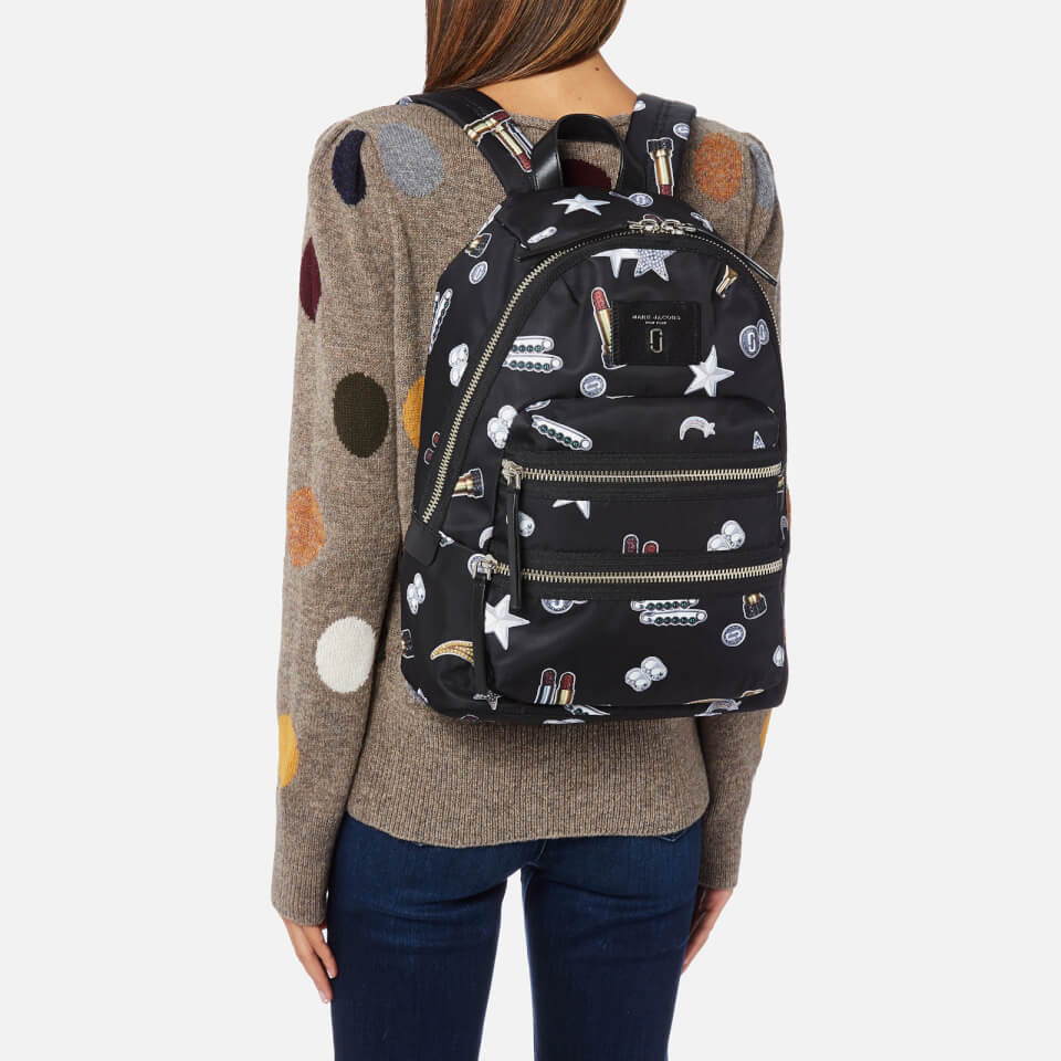 Marc Jacobs Women's Tossed Charms Printed Biker Backpack - Black Multi