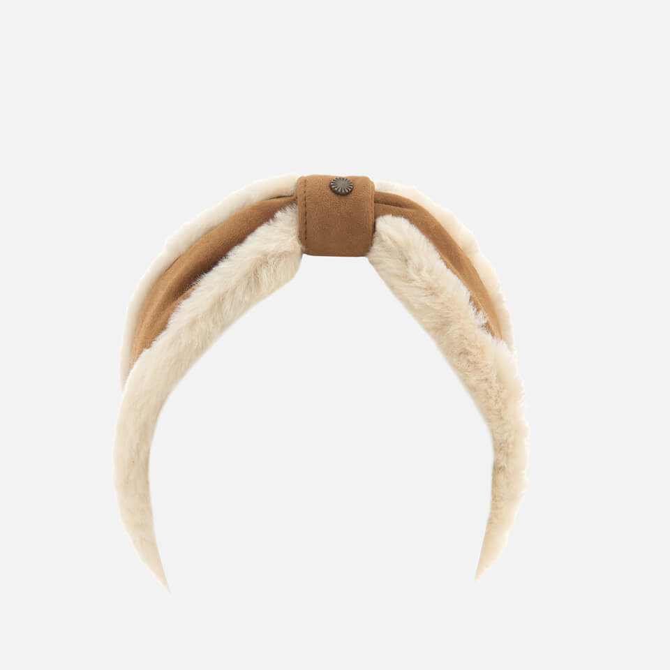 UGG Australia Women's Sheepskin Bow Headband - Chestnut