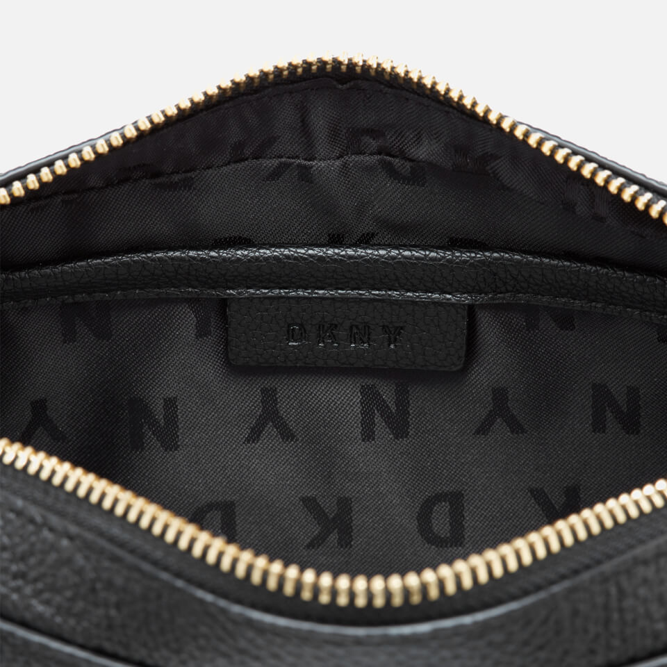 DKNY Women's Chelsea Pebbled Small Leather Top Zip Cross Body Bag - Black