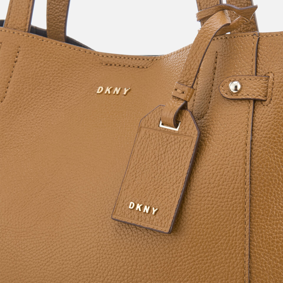 DKNY Women's Chelsea Pebbled Leather Large Tote Bag - Camel