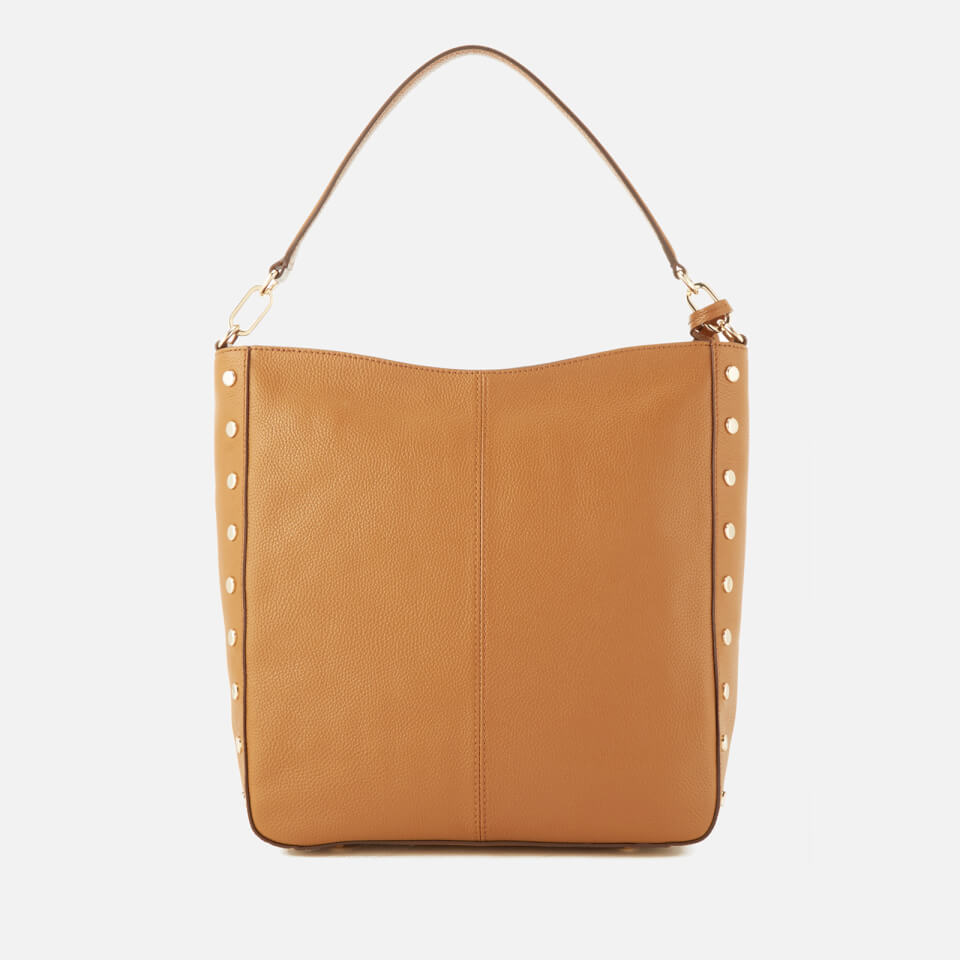 DKNY Women's Chelsea Pebbled Leather Top Zip Hobo Bag - Camel