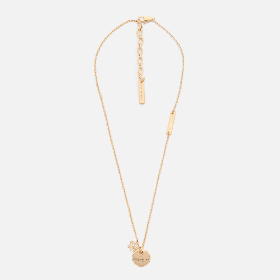 Marc Jacobs Women's MJ Coin Crystal Pendant - Gold