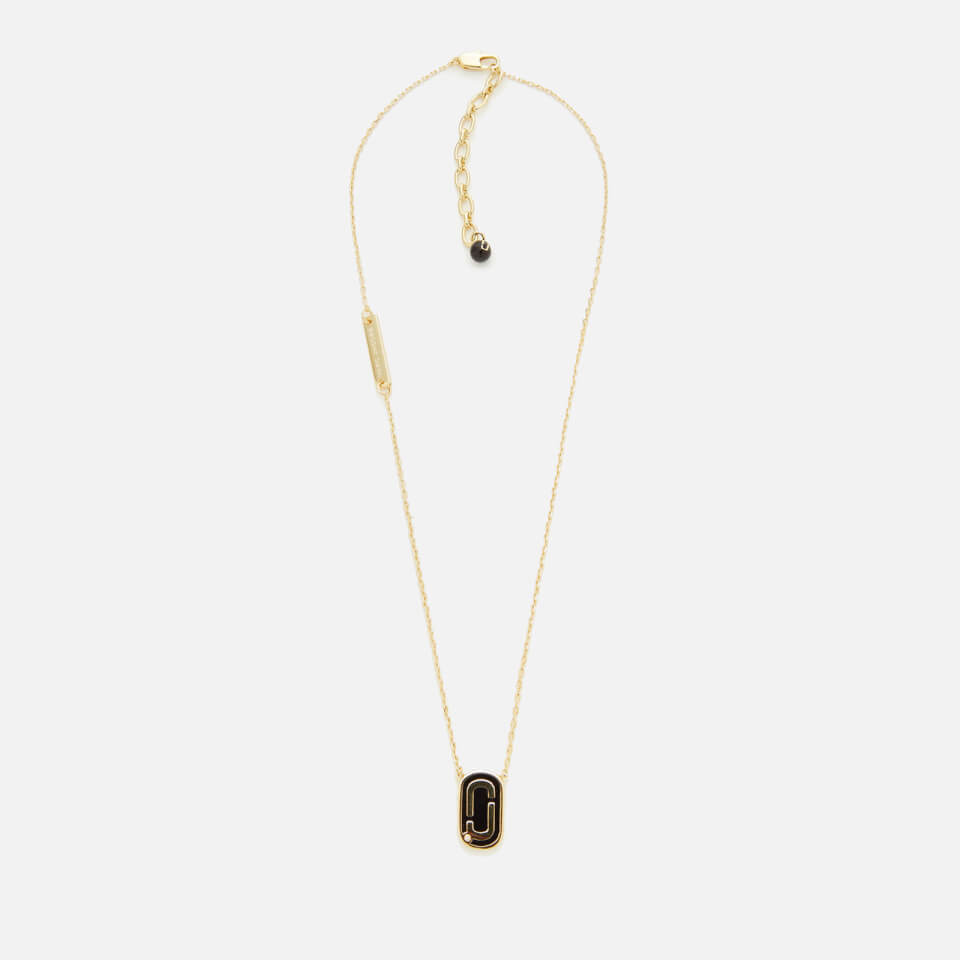 Marc Jacobs Women's Icon Enamel Pendant - Black/Gold