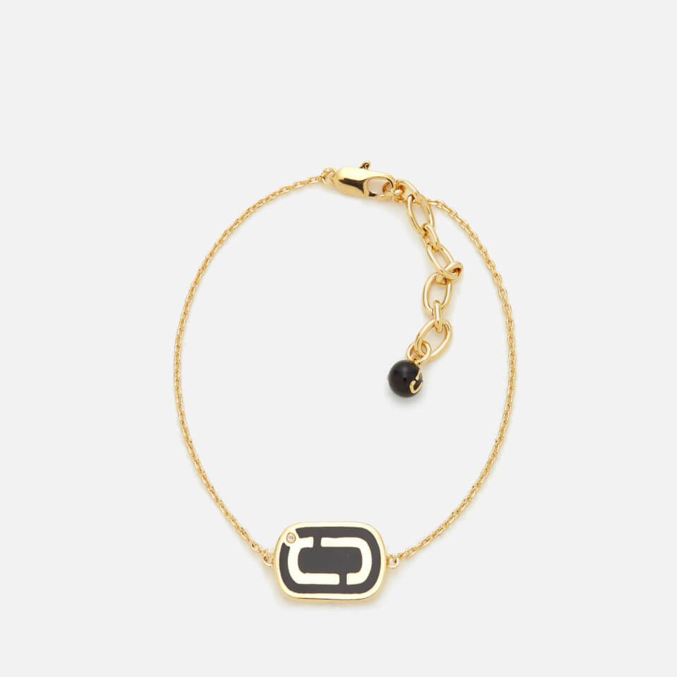 Marc Jacobs Women's Icon Enamel Bracelet - Black/Gold