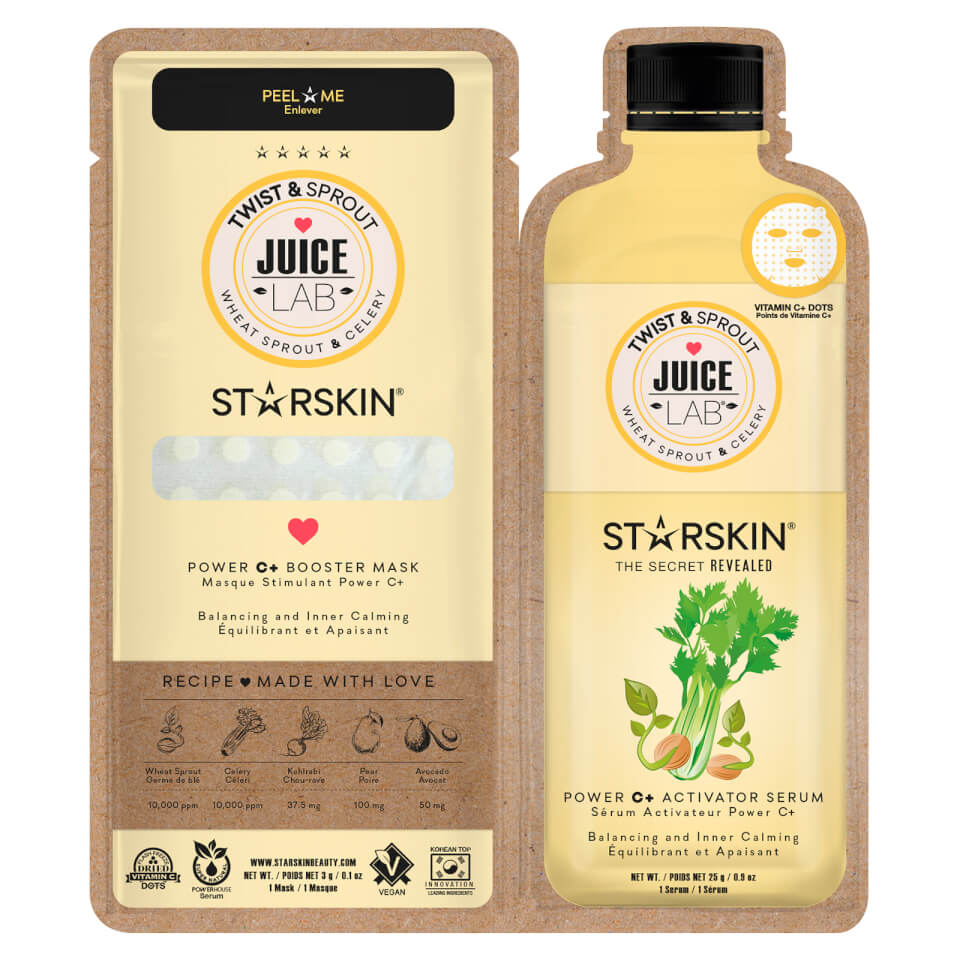 STARSKIN JuiceLab® Twist & Sprout Power C+ Booster Face Mask
