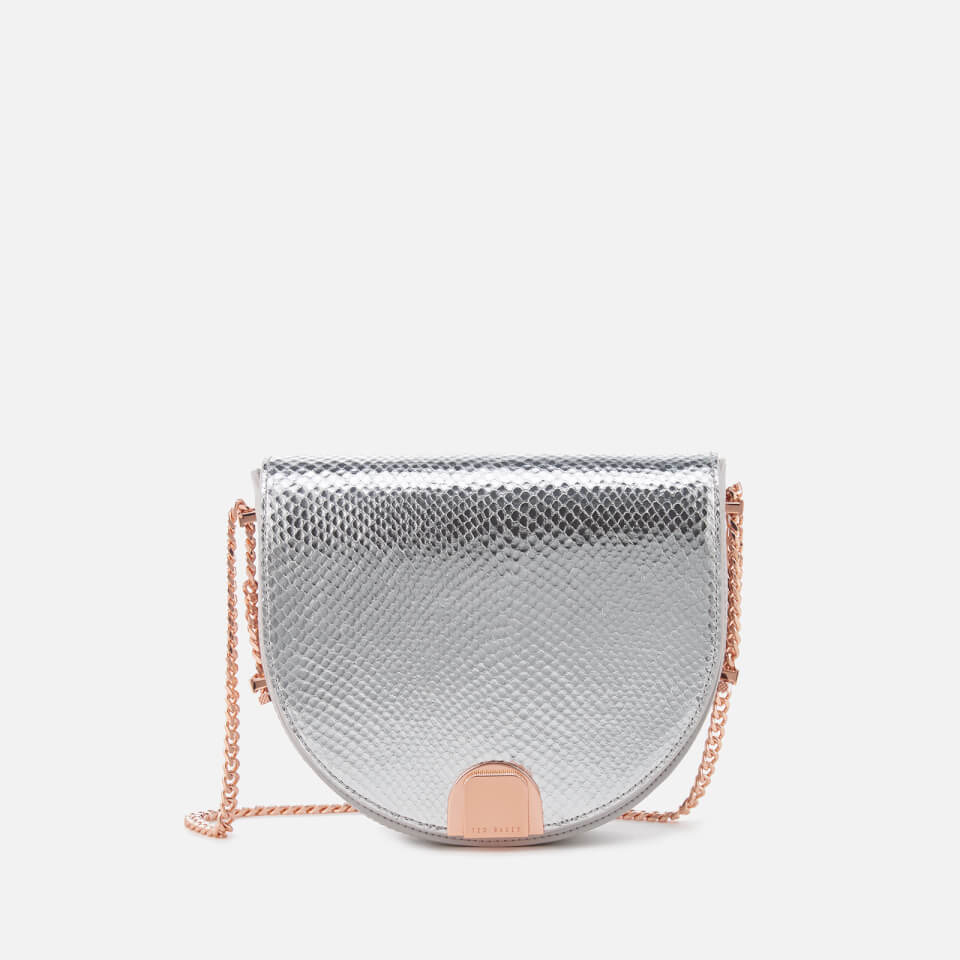 Ted Baker Women's Annii Mini Exotic Detail Moon Bag - Light Grey
