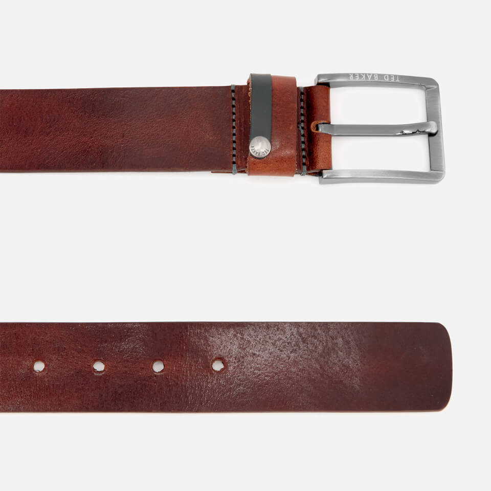 Ted Baker Men's Keepsak Contrast Keeper Leather Belt - Tan