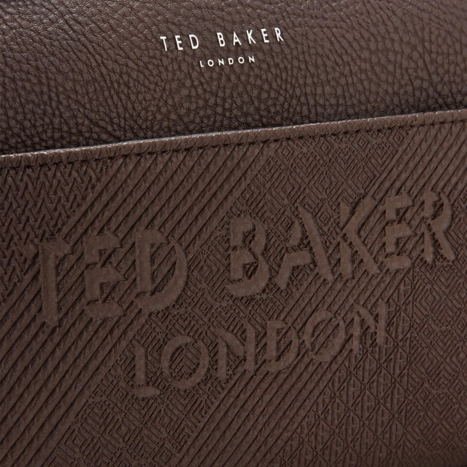 Ted Baker Men's Lockout Embossed Wash Bag - Chocolate