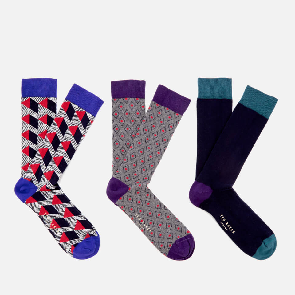 Ted Baker Men's Archway Three Pack Sock Gift Set - Assorted