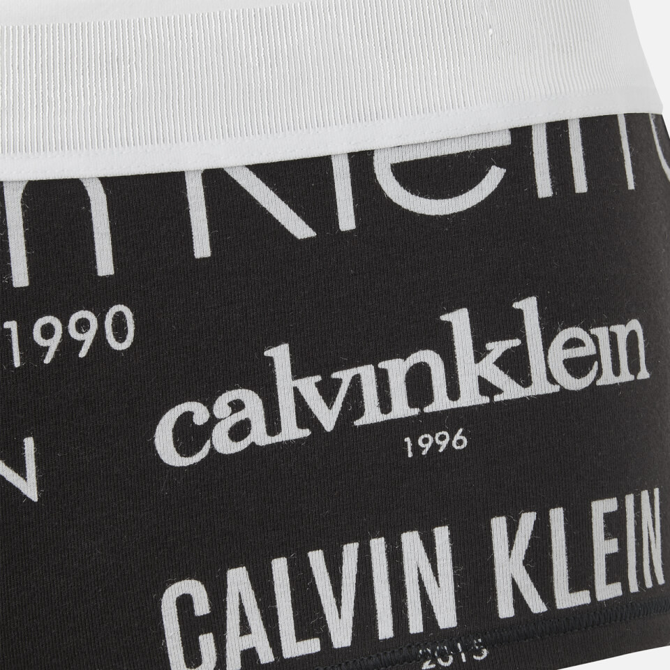 Calvin Klein Women's Logo Boy Shorts - Heritage Logo Black