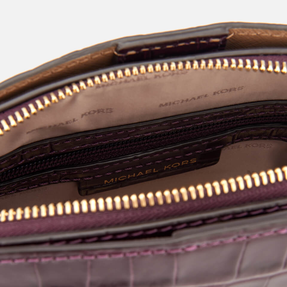 MICHAEL MICHAEL KORS Women's Mercer Medium Dome Cross Body Satchel - Damson