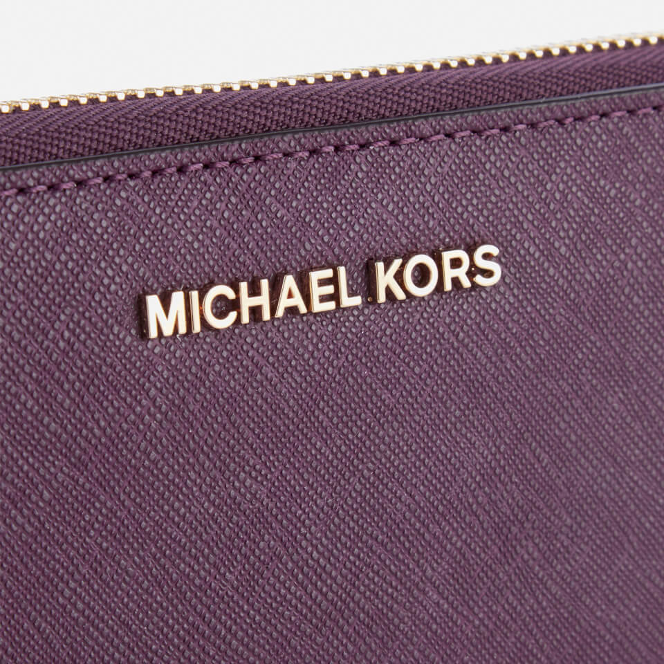 MICHAEL MICHAEL KORS Women's Large Flat Leather Wristlet Phone Case - Damson