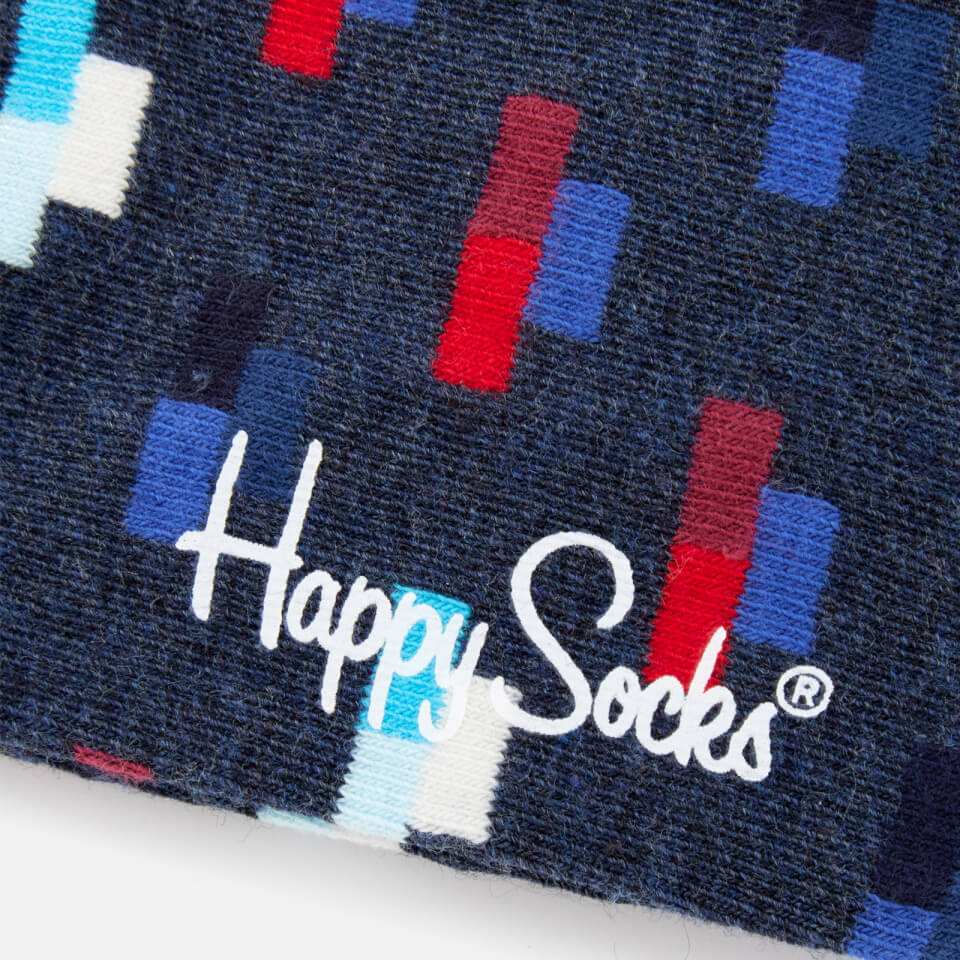 Happy Socks Mens Brick Pattern Socks - Multi - UK 7.5-11.5