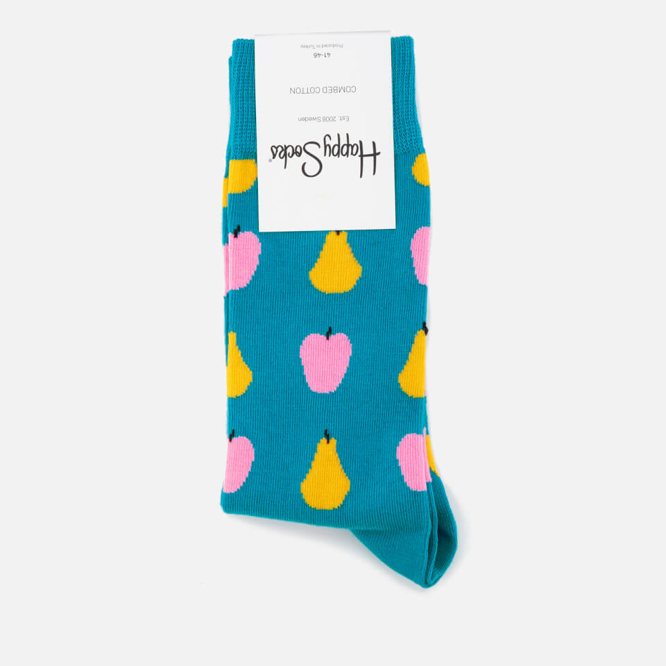 Happy Socks Mens Fruit Pattern Socks - Blue - UK 7.5-11.5
