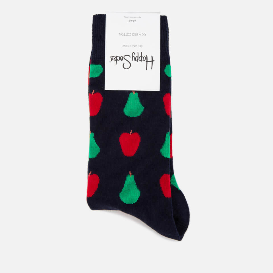 Happy Socks Mens Fruit Pattern Socks - Navy - UK 7.5-11.5