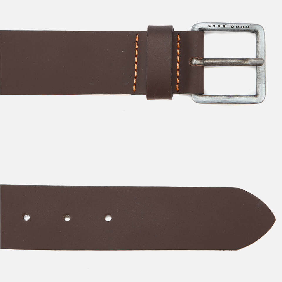 BOSS Men's Jeeko Leather Belt - Dark Brown
