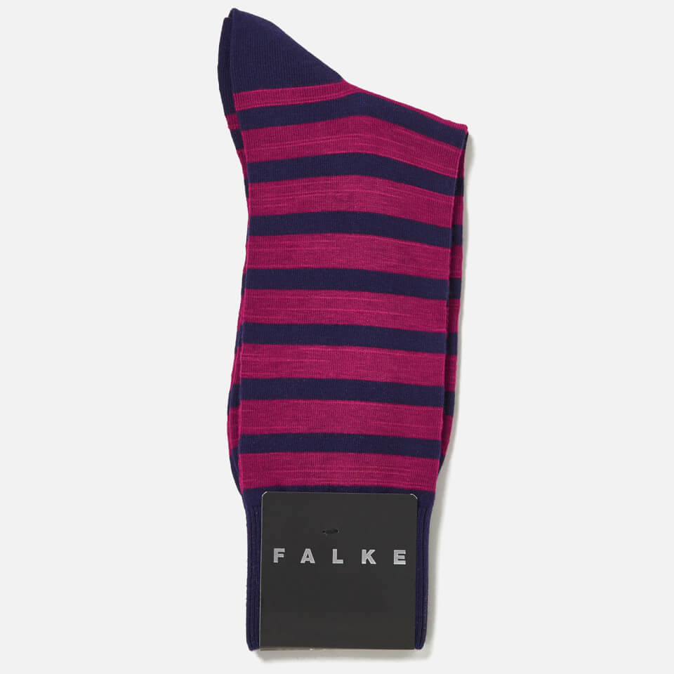 FALKE Men's Even Stripe Basic Socks - Light Grey Mel