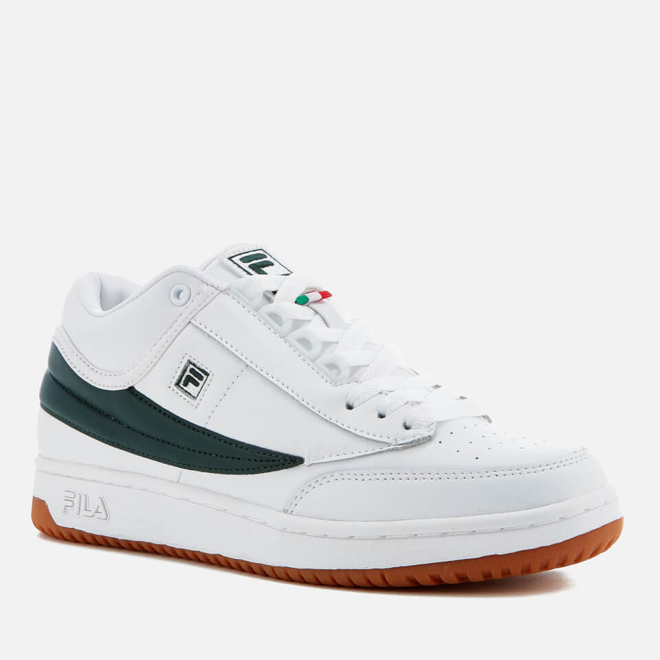 FILA Men s T1 Mid Trainers White Sycamore Gum