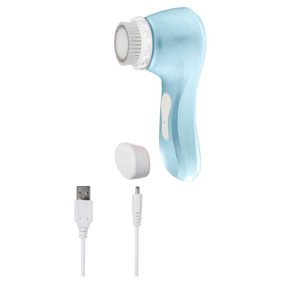 MAGNITONE London BareFaced Vibra-Sonic™ Daily Cleansing Brush with Stimulator Brush Head Limited Edition - Serenity Blue