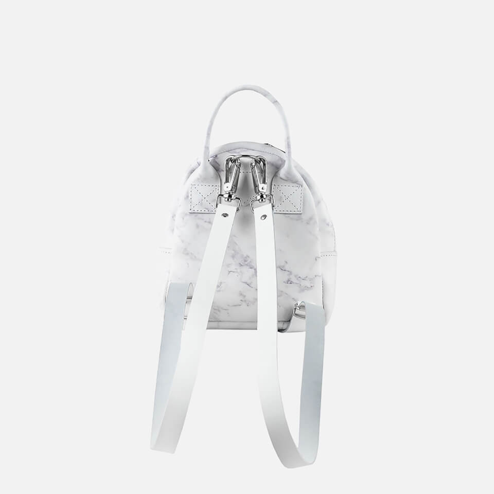 Grafea Women's Mini Zippy Marble Backpack - White Effect