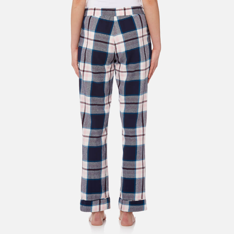 Joules Women's Snooze Woven Pyjama Bottoms - Navy Pink Check