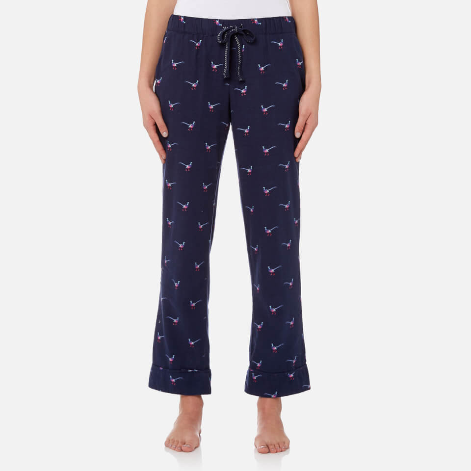 Joules Women's Snooze Woven Pyjama Bottoms - French Navy Pheasant