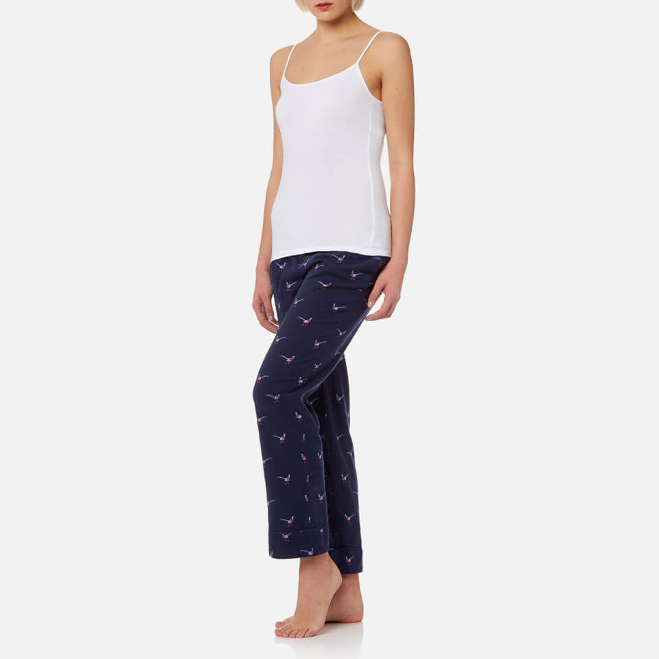 Joules Women's Snooze Woven Pyjama Bottoms - French Navy Pheasant
