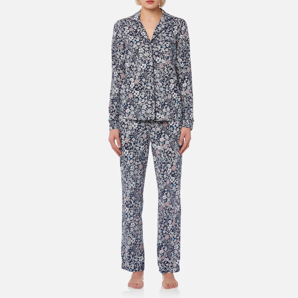 Joules Women's Astrid Printed Jersey Pyjama Set - French Navy Ria Ditsy