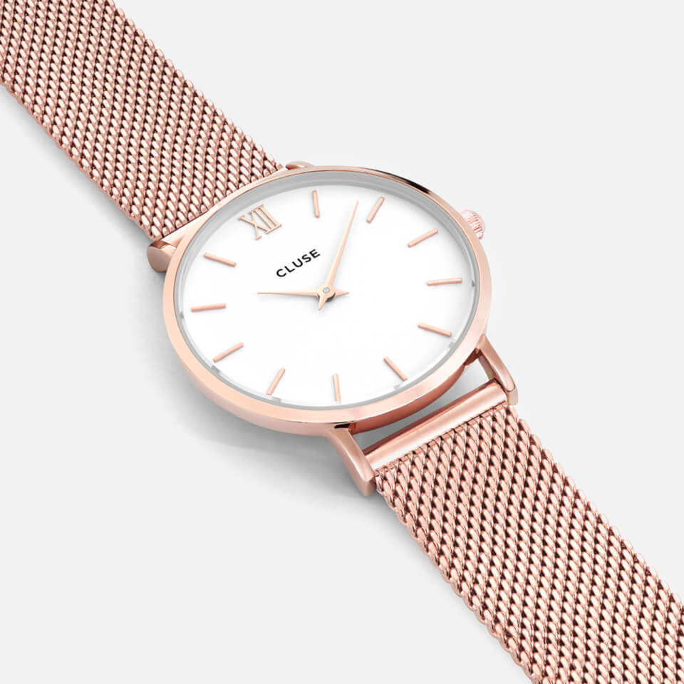 Cluse Women's Minuit Mesh Watch - Rose Gold