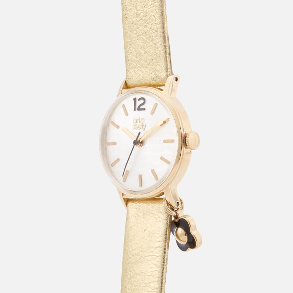 Orla Kiely Women's Solveig Leather Watch - Gold