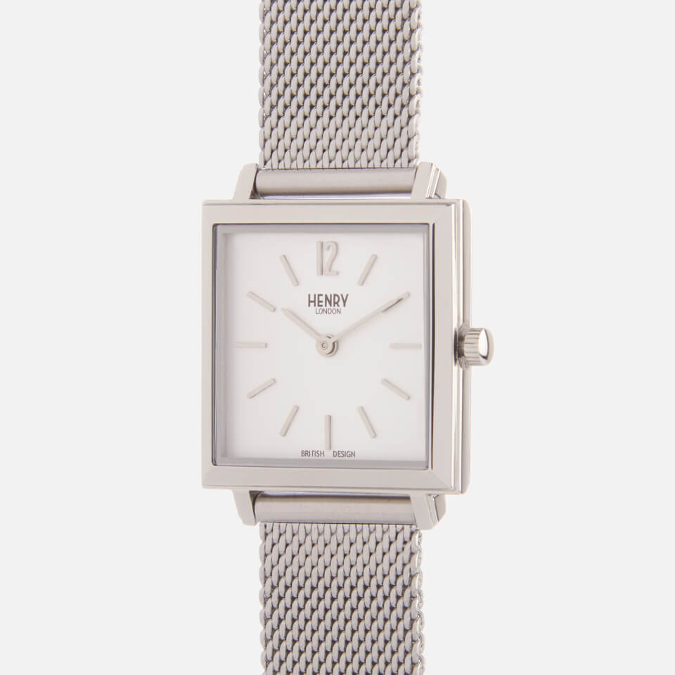 Henry London Women's Heritage Square Link Watch - Silver