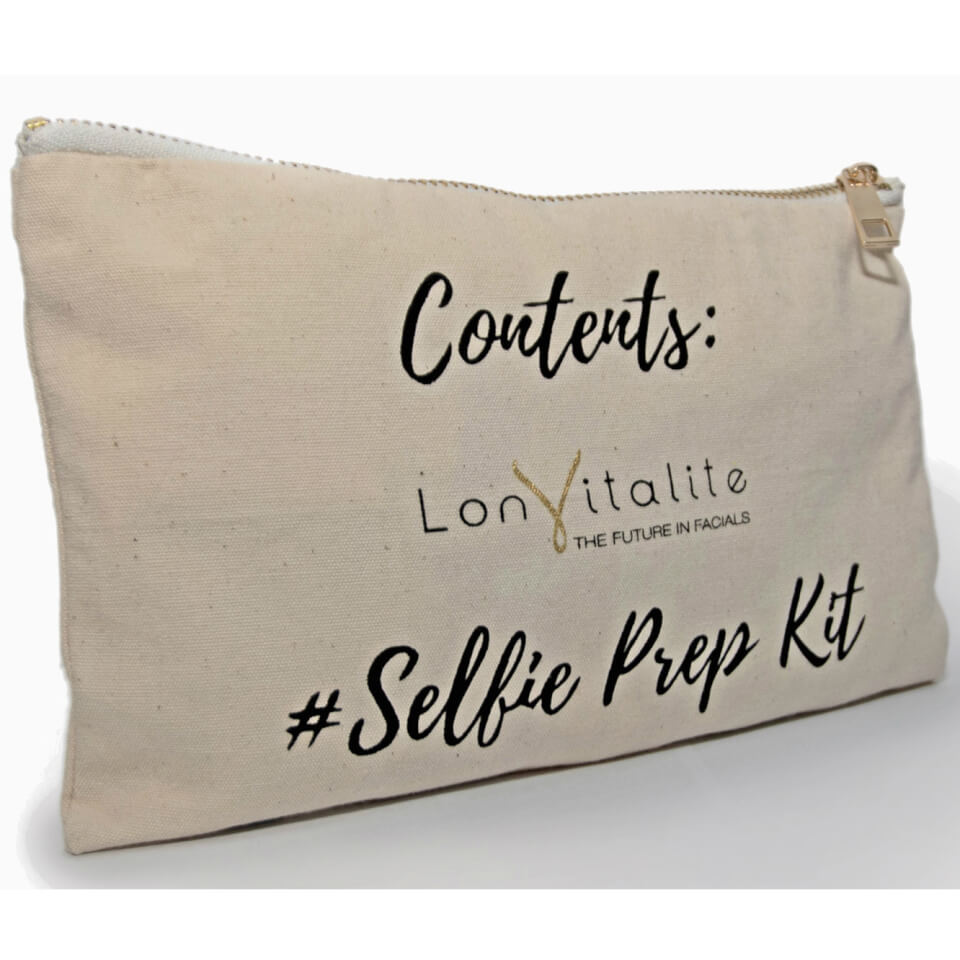 Lonvitalite Canvas Selfie Prep Kit Cosmetic Bag