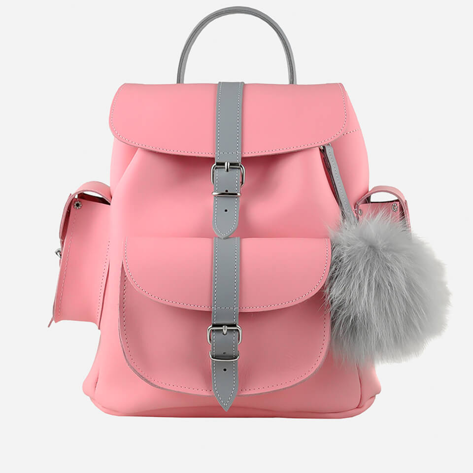 Grafea Women's Peony Leather Backpack - Pink