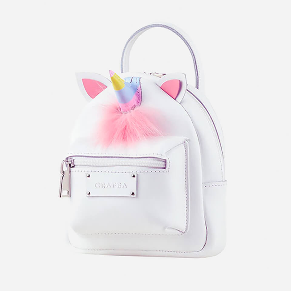 Grafea Women's Unicorn Mini Zippy Backpack - White