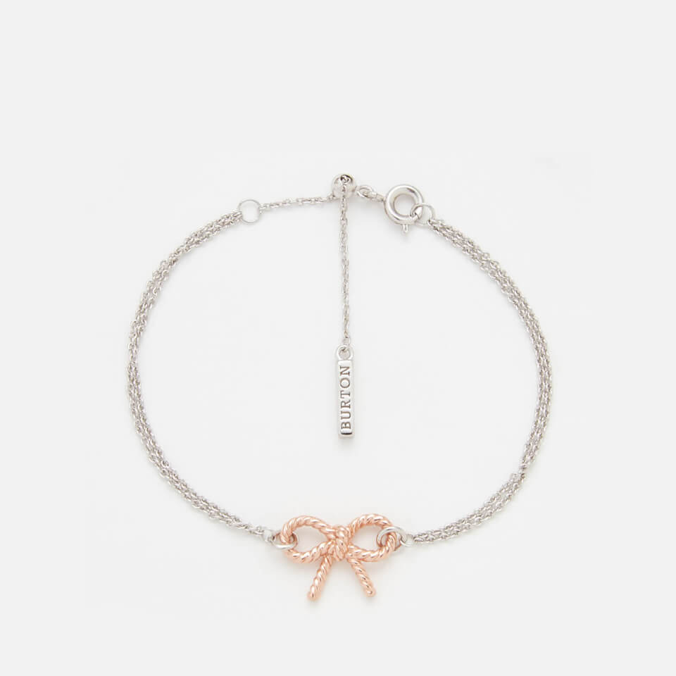 Olivia Burton Women's Vintage Bow Chain Bracelet - Rose Gold/Silver mix