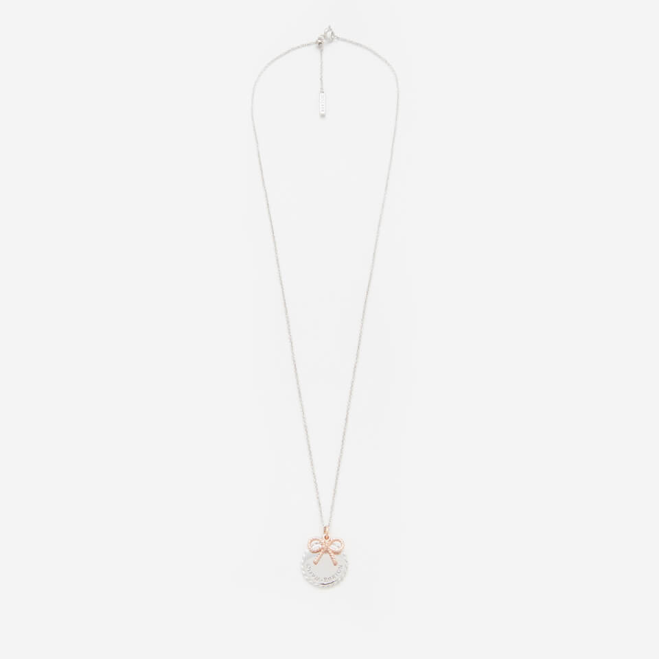 Olivia Burton Women's Coin and Bow Necklace - Rose Gold/Silver