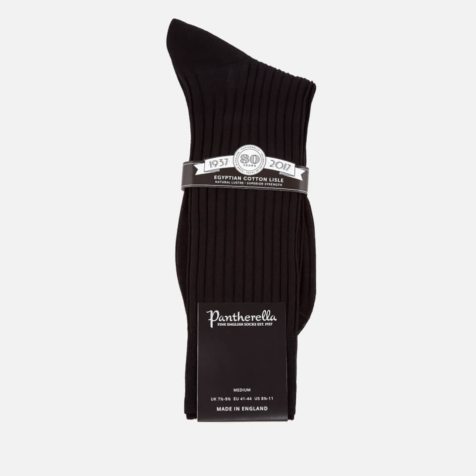 Pantherella Men's Danvers Classic Cotton Socks - Black
