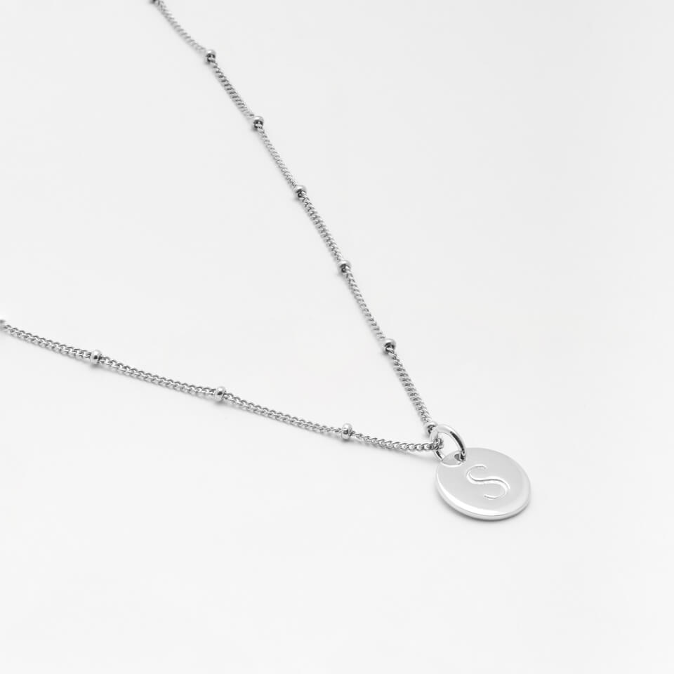 Missoma Women's Silver 'S' Initial Necklace - Silver